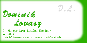 dominik lovasz business card